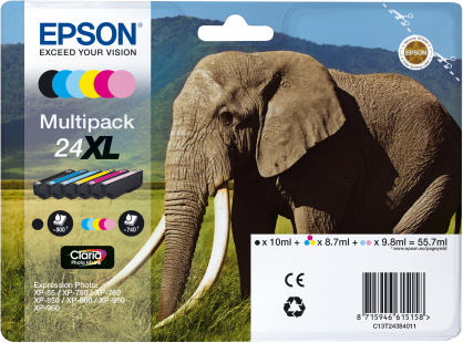 Tusz Epson Tusz Multipack 6 kolorów 24XL Claria Photo HD (C13T24384011)