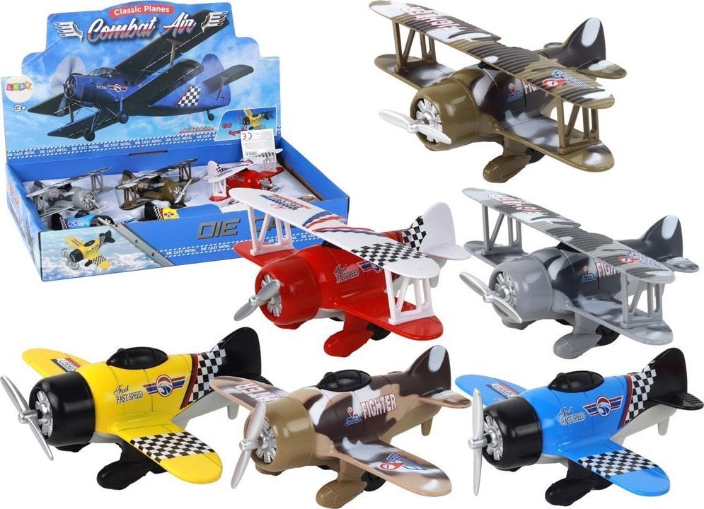 LeanToys Samolot Z Napędem Śmigłowiec Aluminiowy Kolorowy Mix