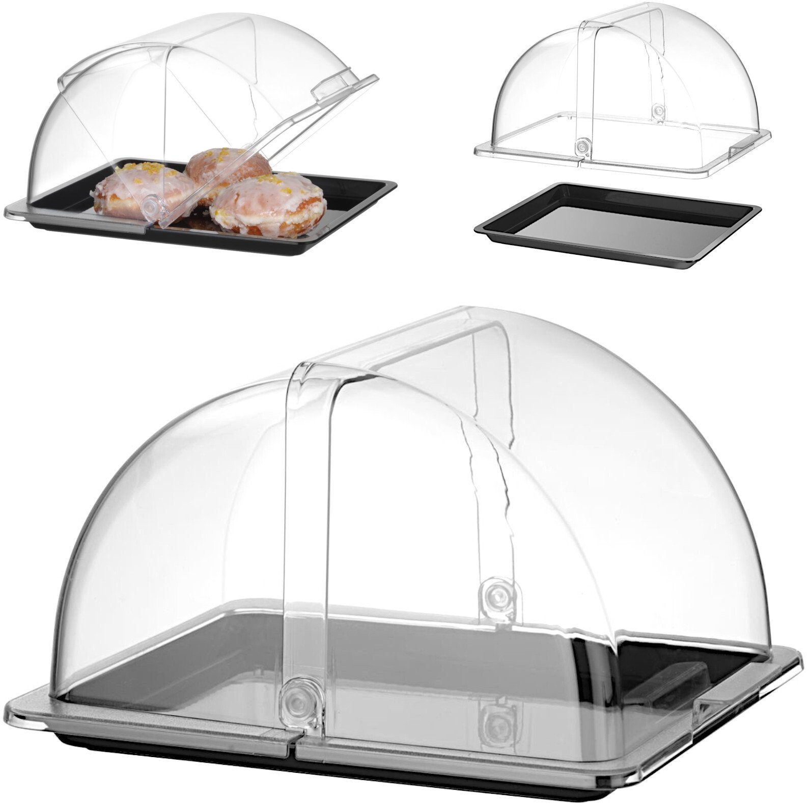 Hendi Witrynka taca ekspozycyjna bufetowa z pokrywą roll-top GN 1/2