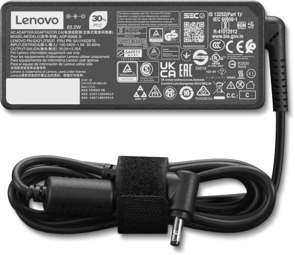 Lenovo 4X21K07722 adapter zasilający/ inwentor Wewnętrzna 65 W Czarny