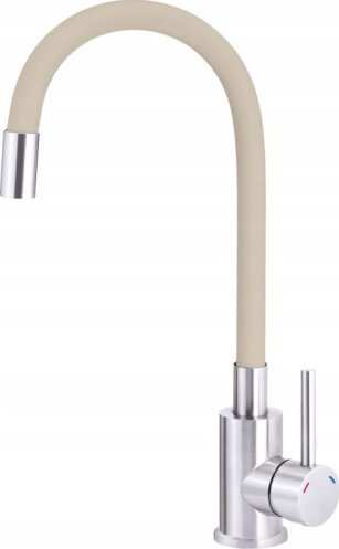 Bateria kuchenna Deante Bateria kuchenna zlewozmywakowa z elastyczną wylewką beżowa Luno