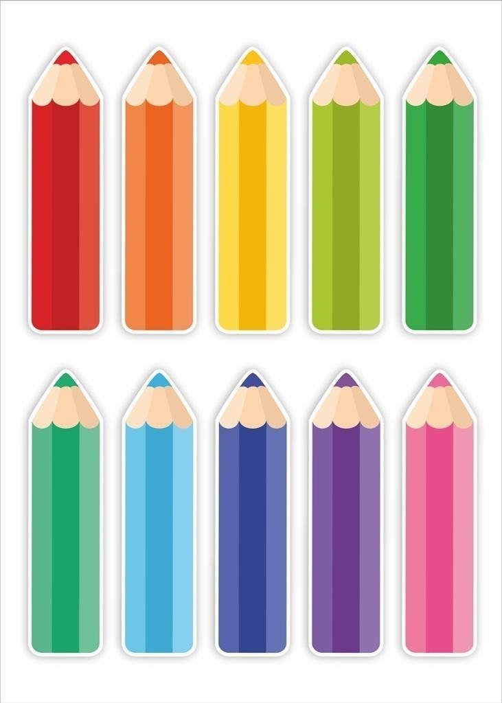 LearnHow Dekoracje - kolorowe kredki 10szt