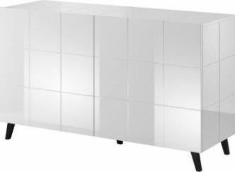 Cama Meble Komoda 2D REJA biały połysk/ biały połysk