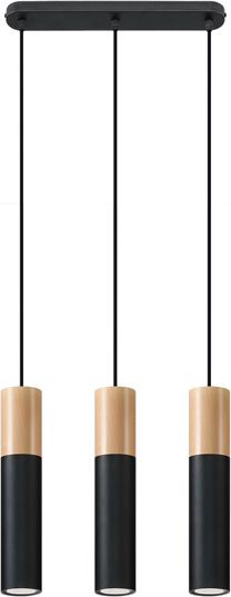 Lampa wisząca Lumes Czarna lampa wisząca tuby nad stół - EX546-Pables