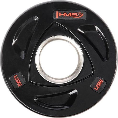 HMS TOX01 Czarny Talerz Olimpijski Ogumowany 1.25 kg