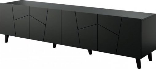 Cama Meble Szafka RTV ETNA 200x42x52 czarny mat