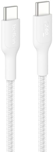 Kabel USB Belkin Kabel USB-C/USB-c 240W 2m pleciony, biały CAB025hq2MWH