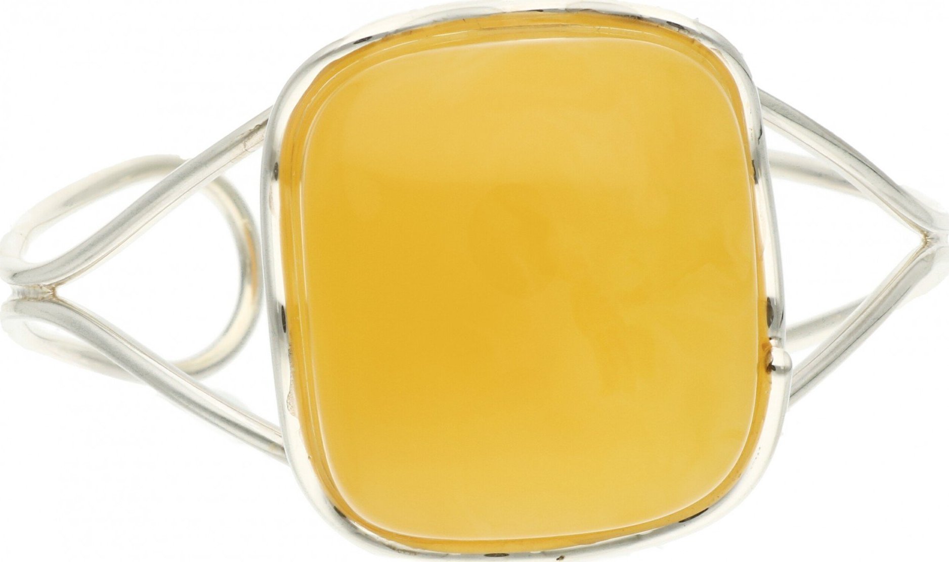 Rosanto Srebrna bransoleta z bursztynem bałtyckim 925