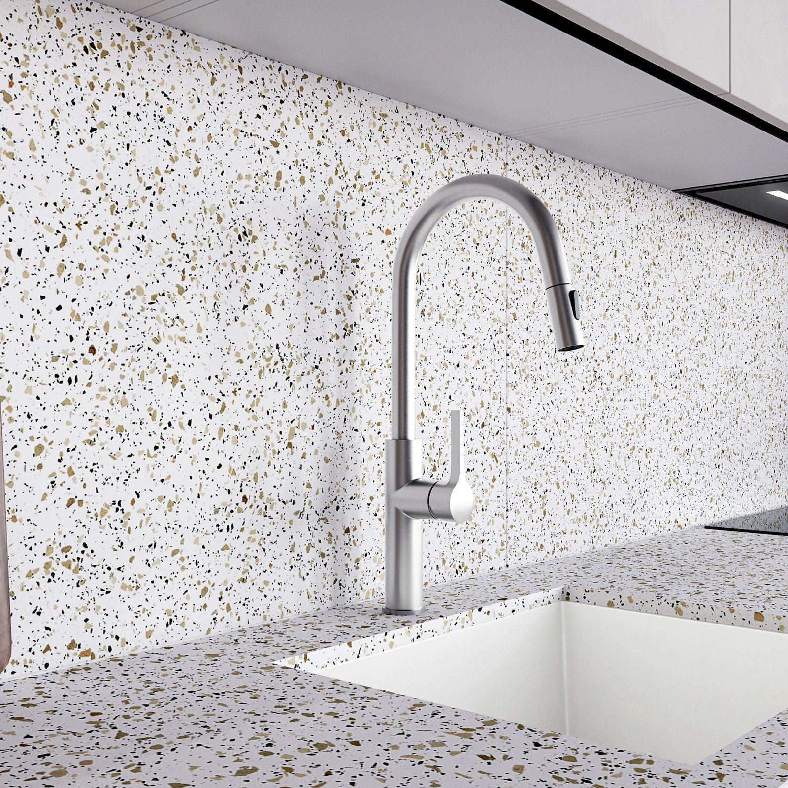 Bateria kuchenna z wyciąganą wylewką GLOBALO Divio Inox 1.1 one size