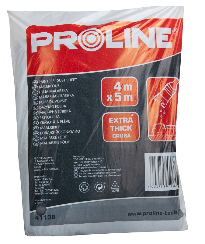 Folia malarska Pro-Line gruba 4 x 5m (41138)