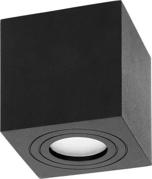 Lampa sufitowa Orno MEGY DLS GU10 downlight max 50W, IP54, kwadrat, czarny, aluminium,AD-OD-6143BGU10