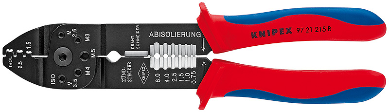 Knipex Szczypce do zagniatania końcówek nasuwanych, nieizolowanych 230mm (9721215B)