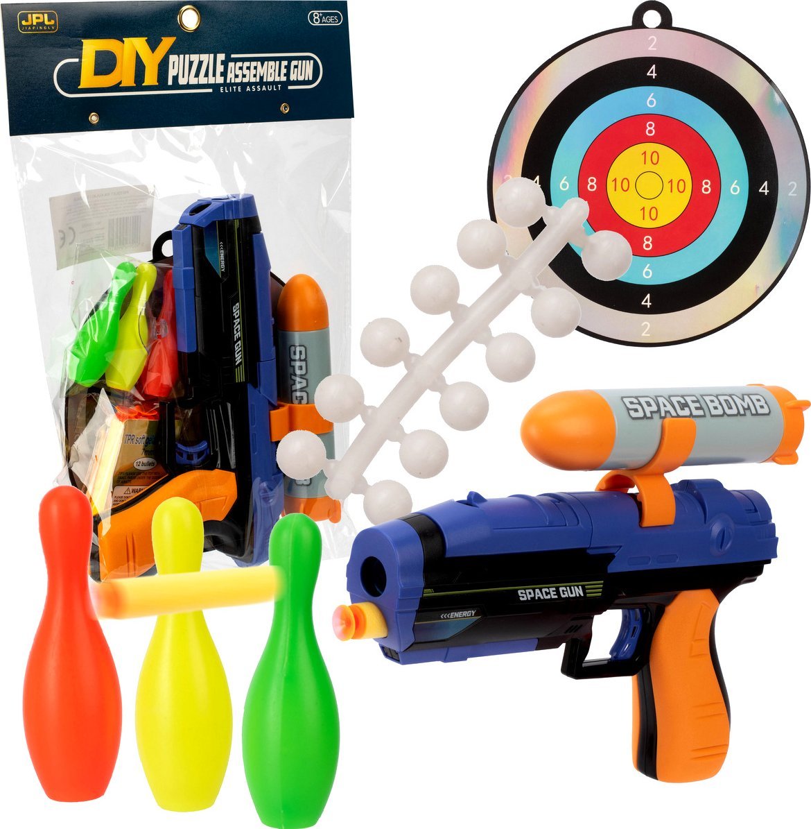 PISTOLET NA STRZAŁKI 2w1 Na kulki Rakietnica