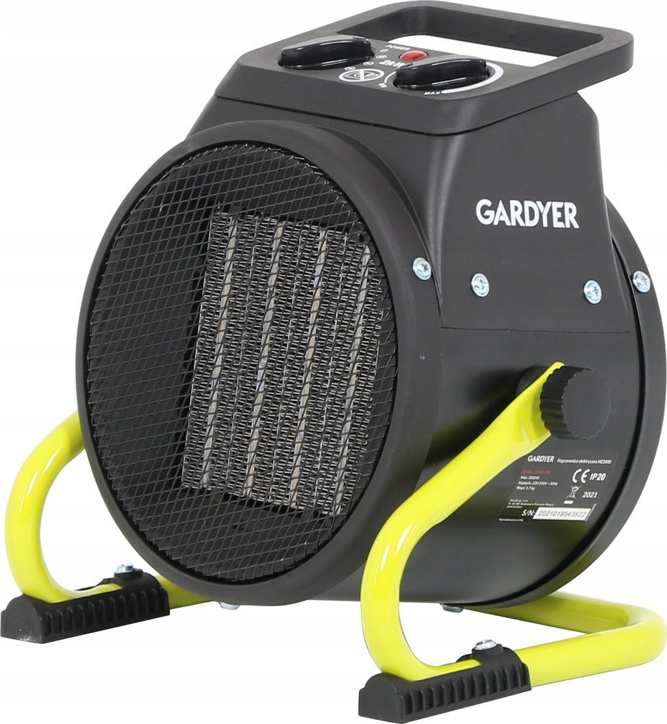 Gardyer GARDYER HE2000 NAGRZEWNICA DMUCHAWA ELEKTRYCZNA 2kW - EWIMAX - OFICJALNY DYSTRYBUTOR - AUTORYZOWANY DEALER GARDYER