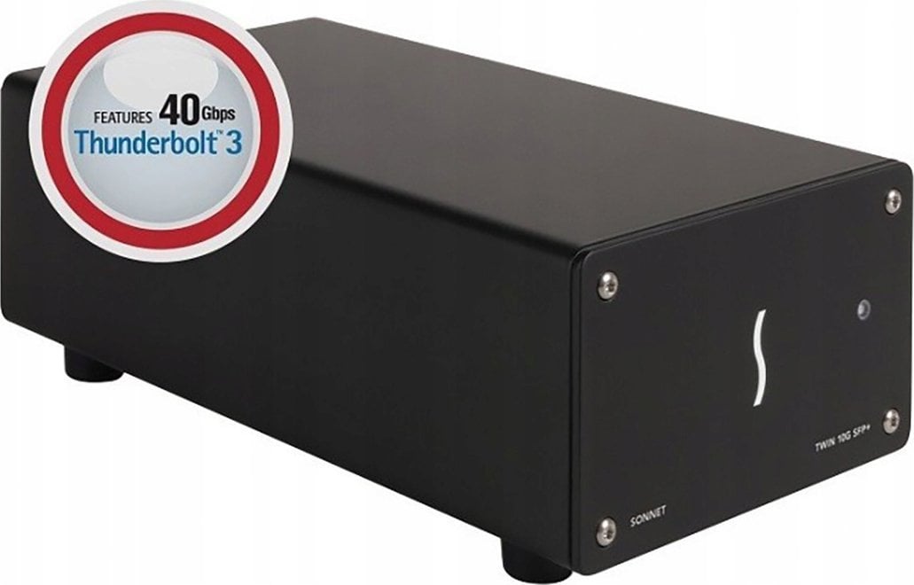 Sonnet Twin25G Thunderbolt Dual Port 25Gb Ethernet Adapter (SFP28s included)