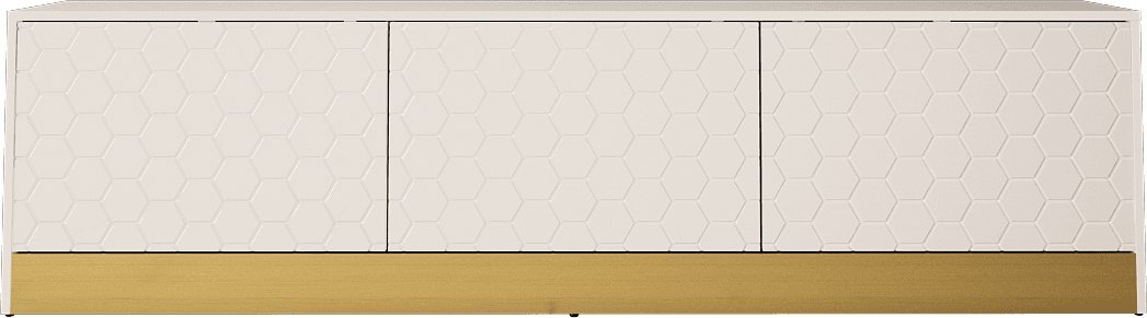 MEGSTYL SZAFKA RTV 190CM PANAL 01 Biały mat - Biały połysk