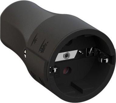 Bachmann Wtyczka BACHMANN żeńska czarna, CEE 7/3 2-biegunowa z uziemieniem ochronnym