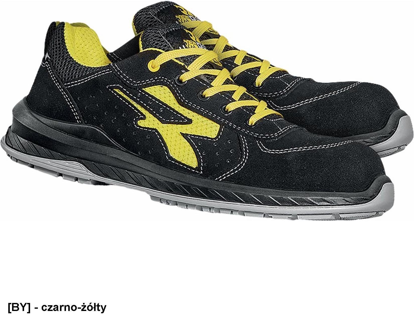 Reis POWER-VORTIX S1P ESD SRC - Półbuty robocze bezpieczne welur, wzmocniony zapiętek kompozytowa wkładka antyprzebiciowa METAL FREE podeszwa PU/PU 44