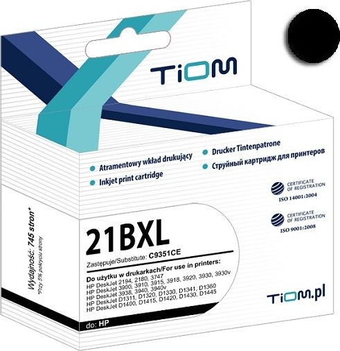 Tusz Tiom Tusz zamiennik Tiom HP 21 XL C9351CE black