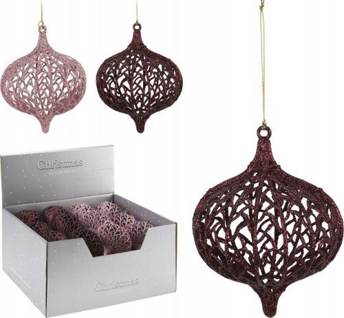 Koopman Bombka na choinkę ażurowa nietłukąca 13x10 cm 1 szt