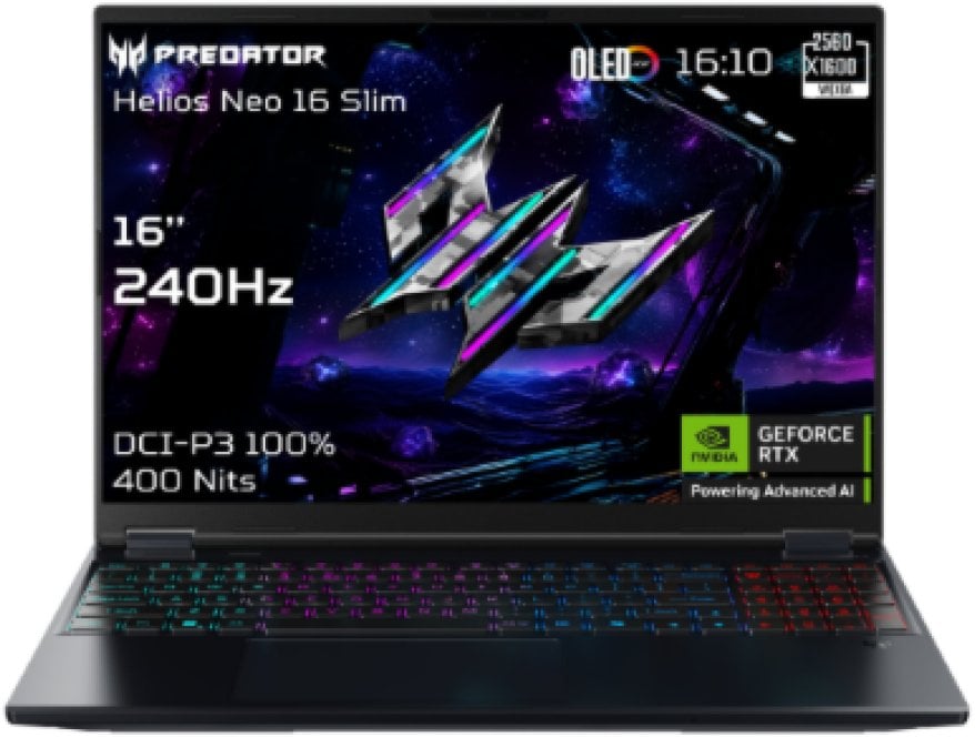 Acer Predator Helios Neo 16S AI OLED PHN16S-71-96S5 16" FHD i9-275HX/32GB/1000GB/NVIDIA GF RTX 5070 Ti/Win11/ENG kbd/Black/2Y Warranty