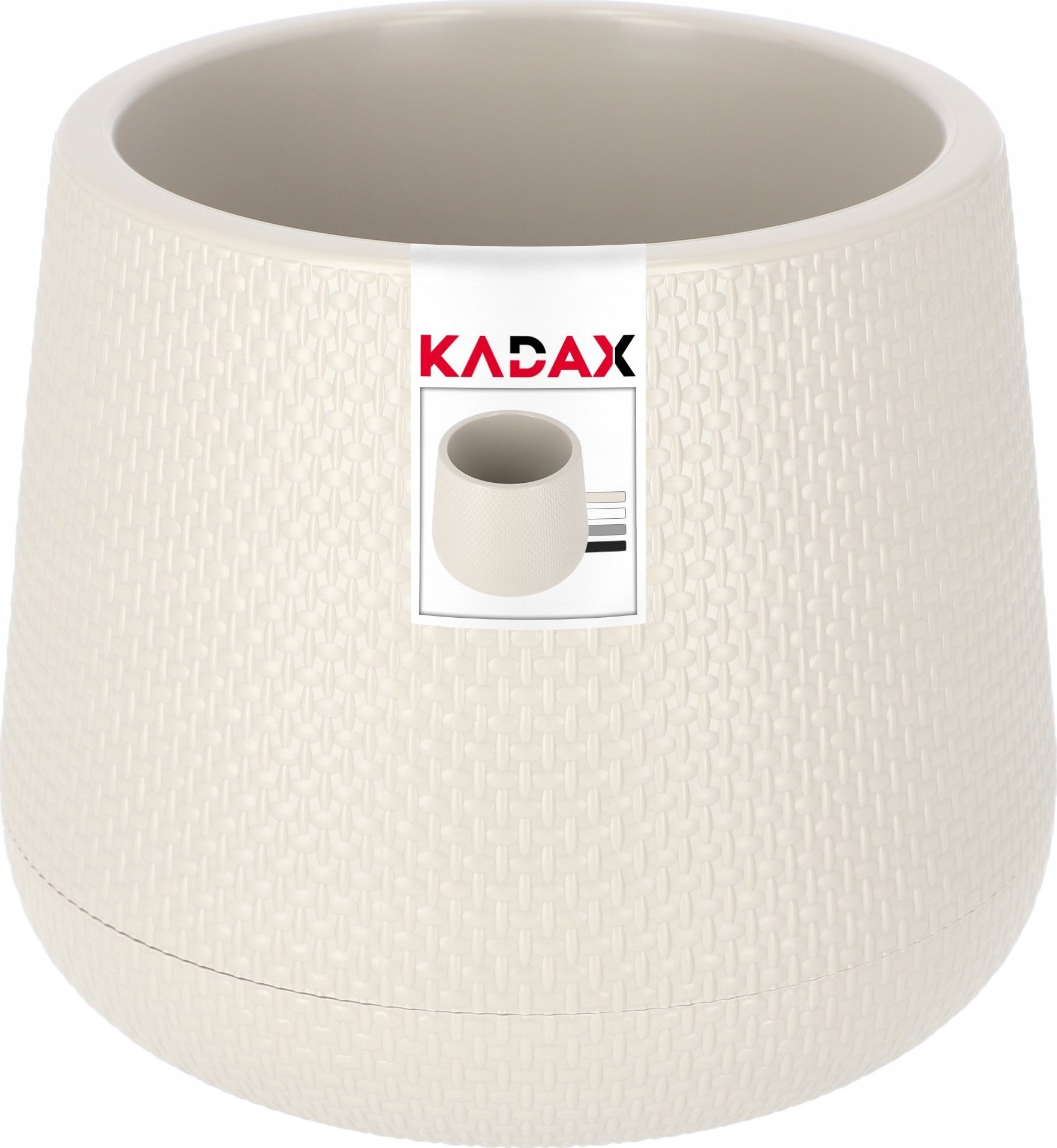 Kadax Doniczka Osłonka Na Kwiaty Podstawka Beżowa 13cm