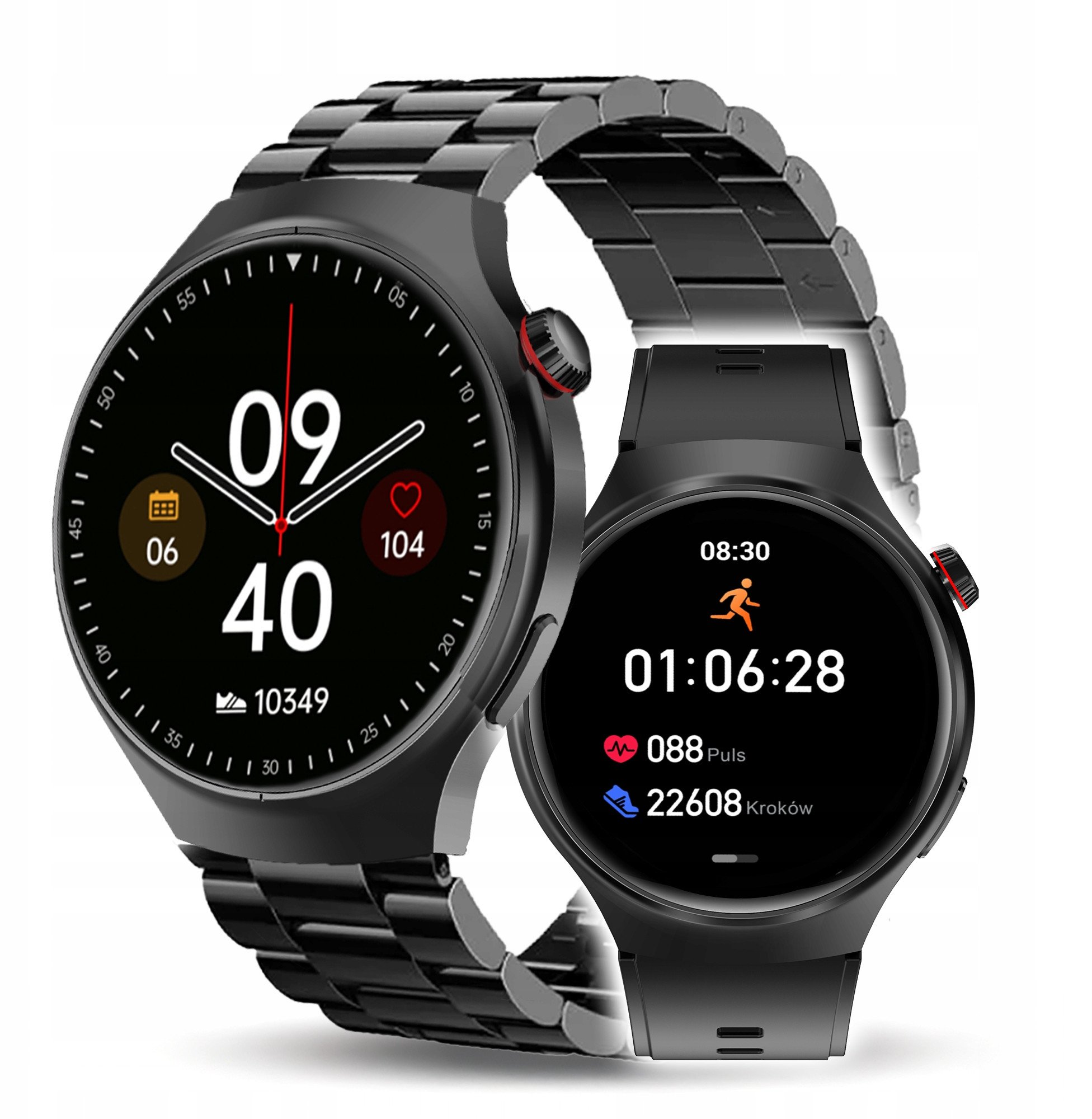 SMARTWATCH MĘSKI ZEGAREK MENU POLSKIE ROZMOWY ZDROWIE SMART WATCH SPORT PL