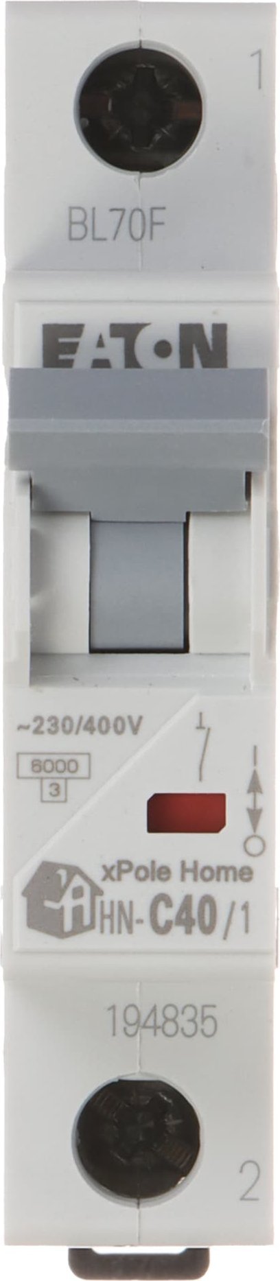 Eaton WYŁĄCZNIK NADPRĄDOWY HN-C40/1 JEDNOFAZOWY 40A TYP C EATON