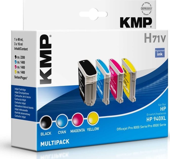 Tusz KMP KMP H71V Promo Pack BK/C/M/Y comp. w. HP No. 940 XL - 1715,4005