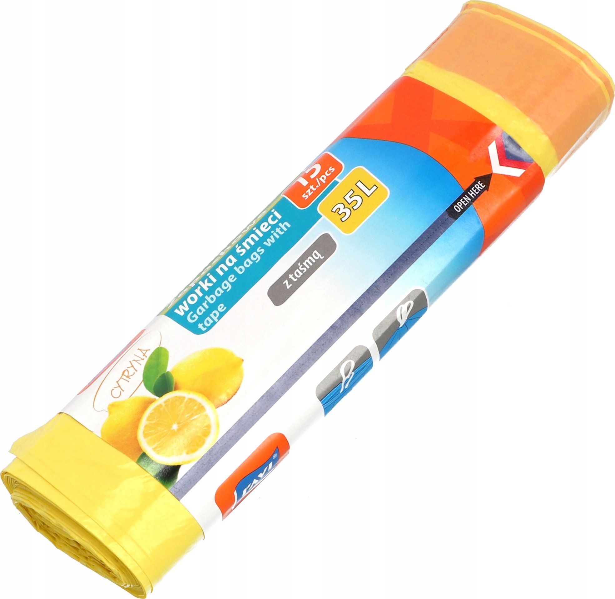 Kosz na śmieci Kadax Ravi Worki Zapachowe Na Śmieci Wiązane 15szt 35 L