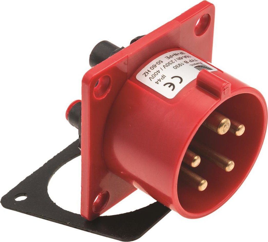 Pawbol Wtyczka siłowa tablicowa prosta 16A/5p IP44