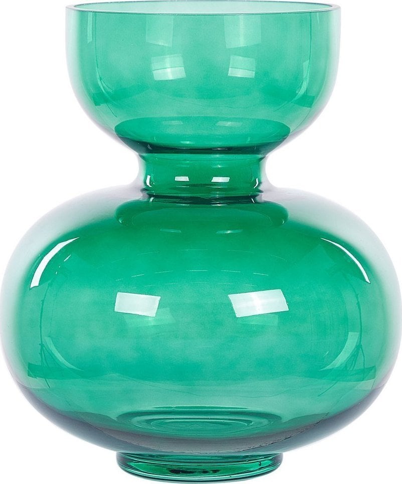 Ramka Beliani Wazon na kwiaty szklany 27 cm zielony PALAIA!