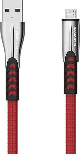 Kabel USB Somostel USB-A - 1 m Czerwony (SMS-BW02 micro)