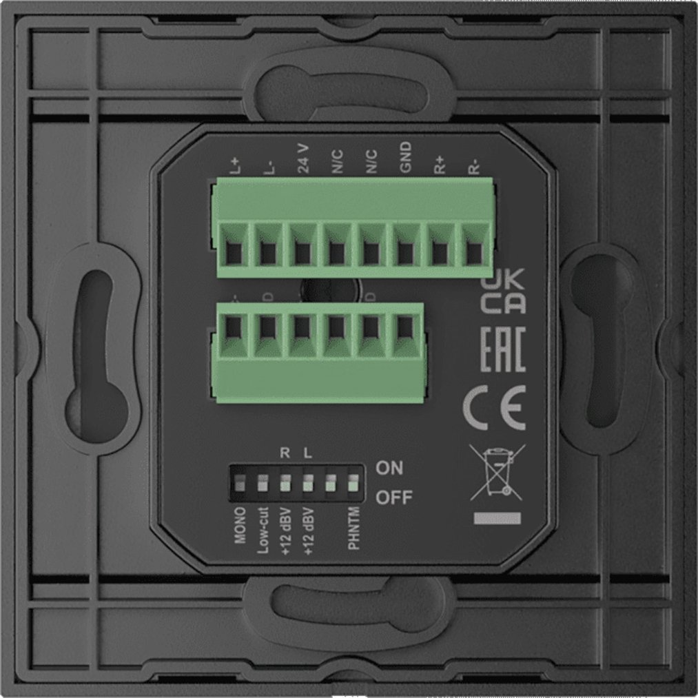 ML Ścienny moduł AUDAC WP210/B, XLR mic + 3,5 mm jack, czarny