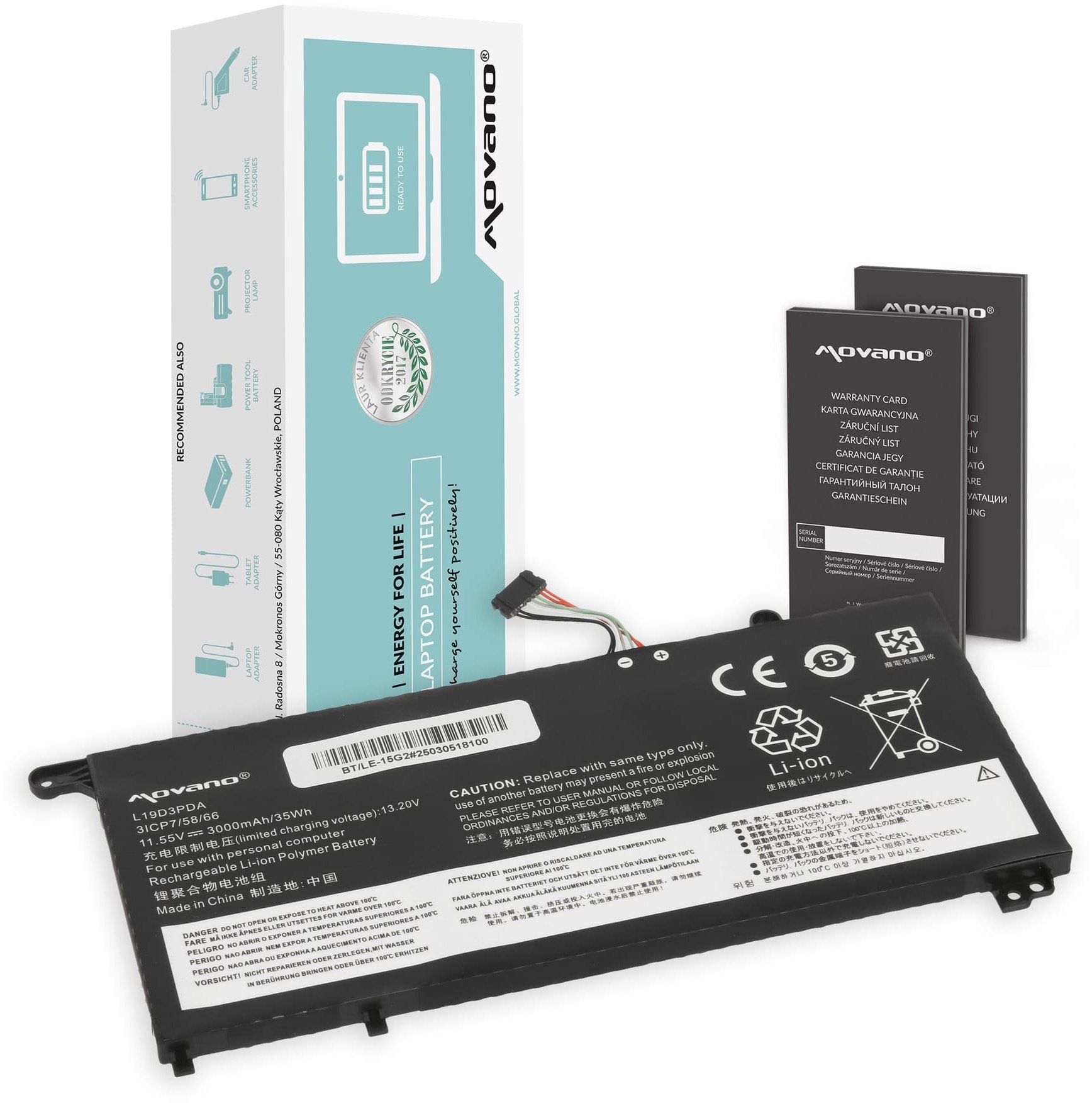 Bateria Movano do Lenovo ThinkBook 14 G2 G3 G4, 15 G2 G3 G4