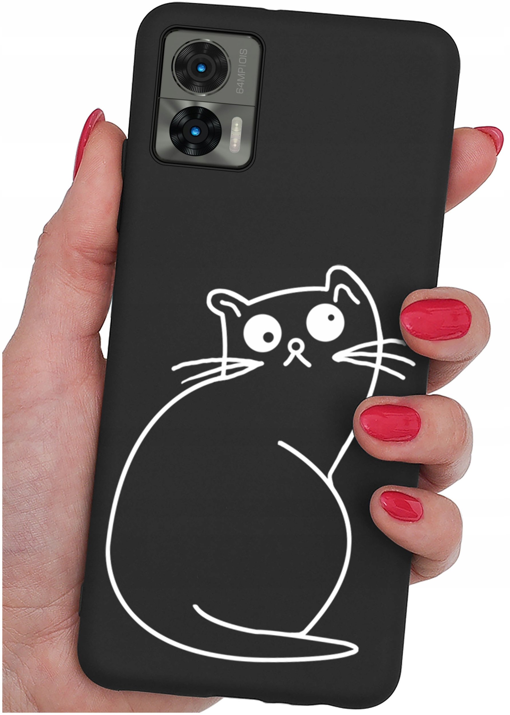 Etui do Motorola Moto Edge 30 Neo WZORY |SILIKONOWE MATT CASE + SZKŁO 9H