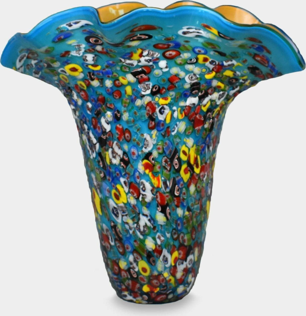 rzezbyzbrazu Wazon Szklany Niebieska Fala