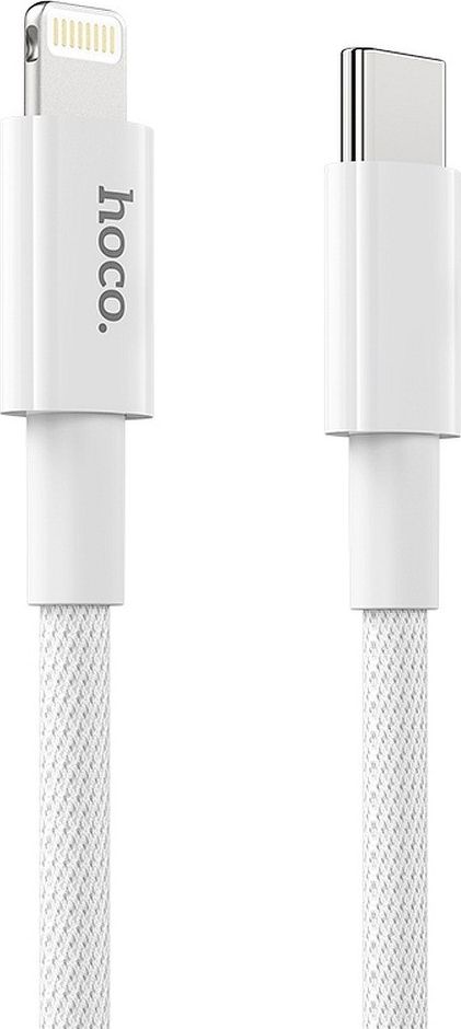 Kabel USB Hoco USB-C - Lightning 1 m Biały (6931474740892)