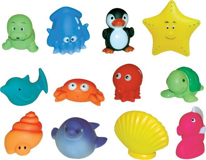 Ludi zestaw zabawek do kąpieli, zwierzęta morskie, 12 vnt.