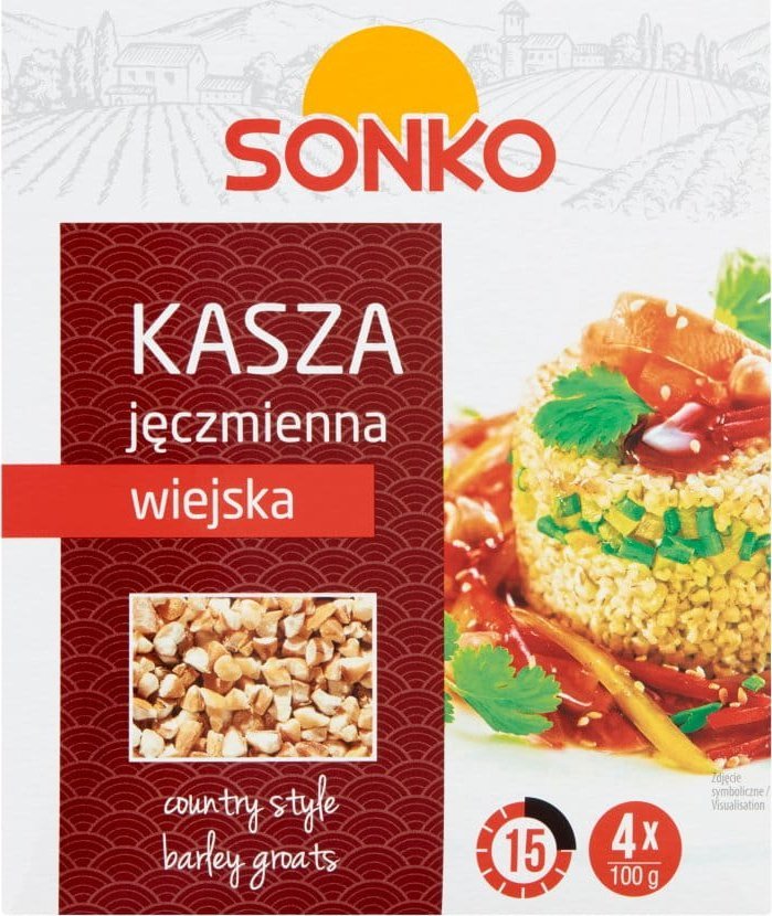SONKO Kasza jęczmienna wiejska 4x100 g. Sonko