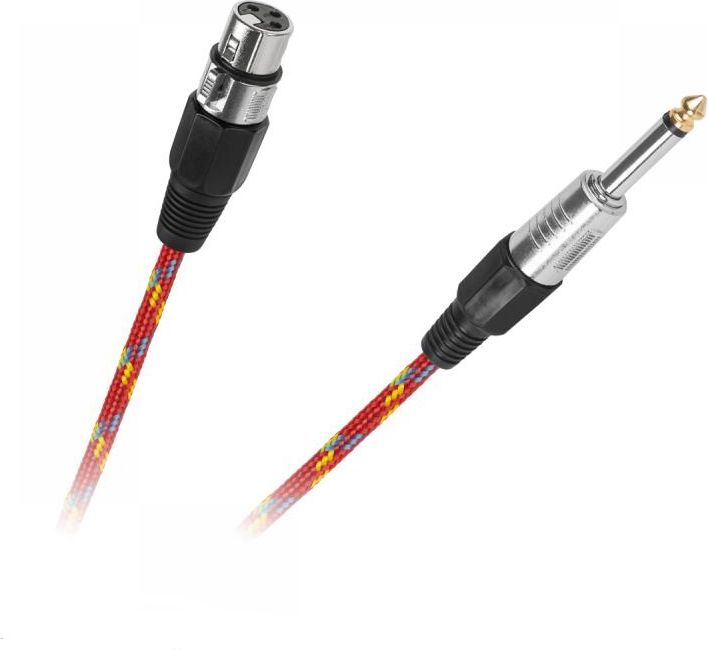 Kabel Jack 6.3mm - XLR 5m czerwony (KPO2757-5)