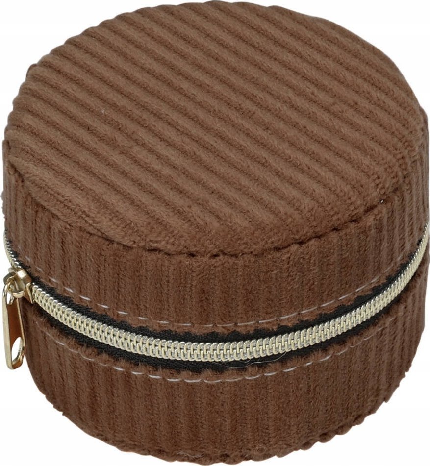 Home Styling Collection Mała szkatułka na biżuterię, sztruks, Ø 8 cm