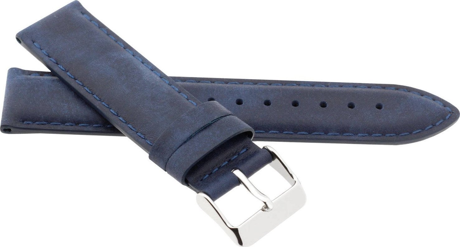 JVD Skórzany pasek do zegarka 20 mm JVD R41909-20 granatowy