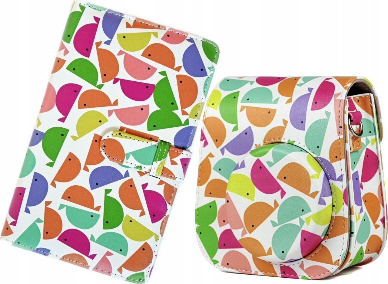 LoveInstant Futerał Etui Case Pokrowiec Do Fuji Instax Mini 11 + Album Na 96 Zdjęć / Wieloryb