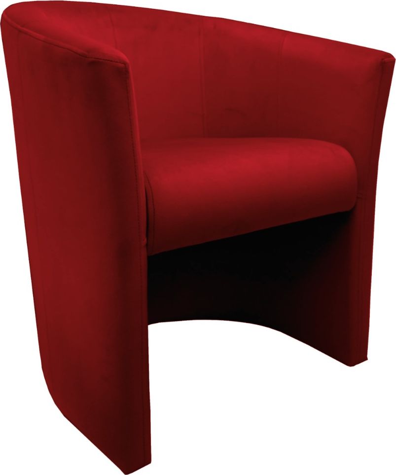 Atos Fotel MAROS VELVET bordowy tapicerowany do salonu i poczekalni ATOS