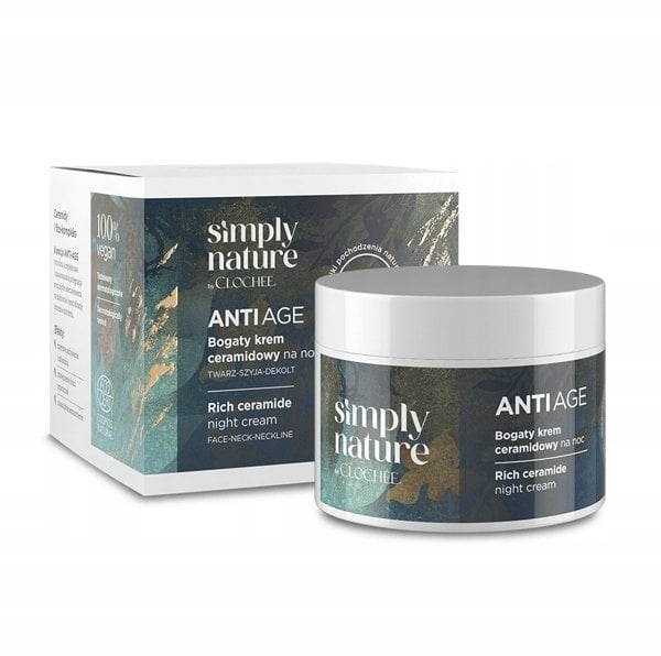 CLOCHEE_Simply Nature Anti Age bogaty krem ceramidowy na noc 50ml