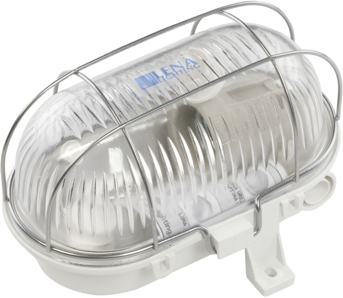Lena OVAL Oprawa 1X 60W E27 IP44 z siatką metalową, biały (320170)