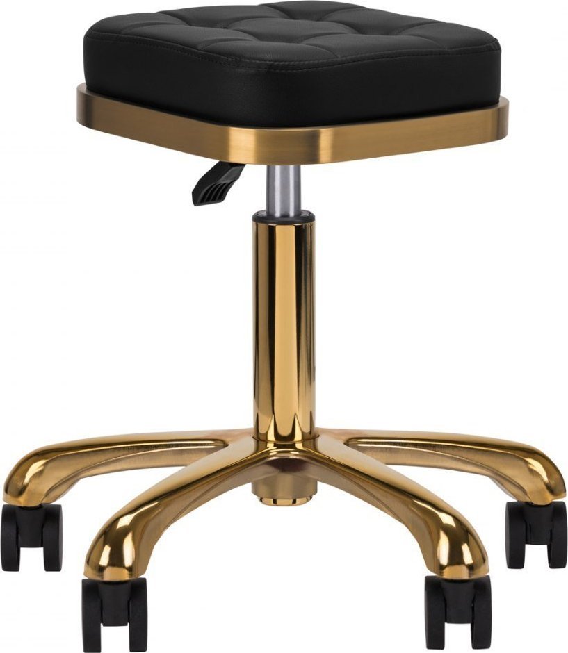 Activeshop Taboret kosmetyczny M-1645 złoto czarny