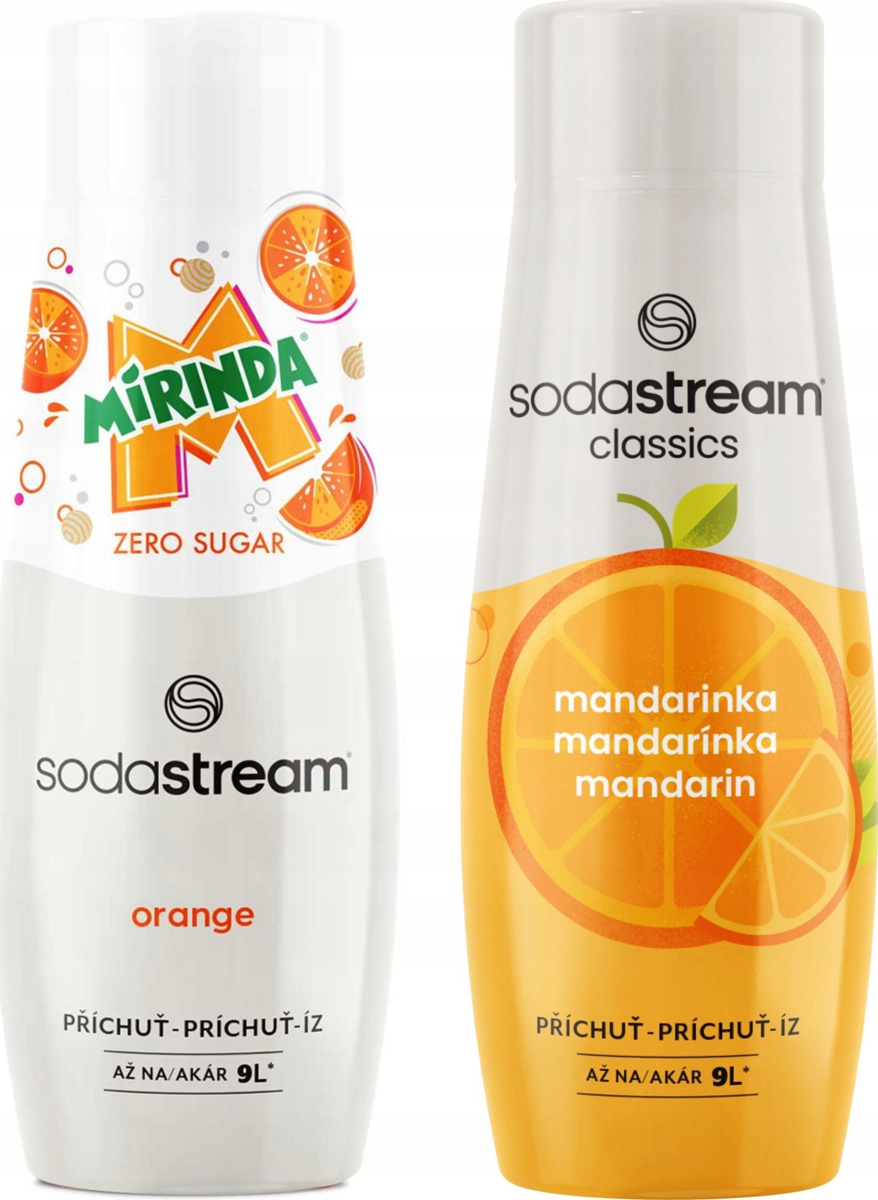 SODASTREAM Mirinda Zero + Mandarynka zestaw syropów do saturatora 2 szt.