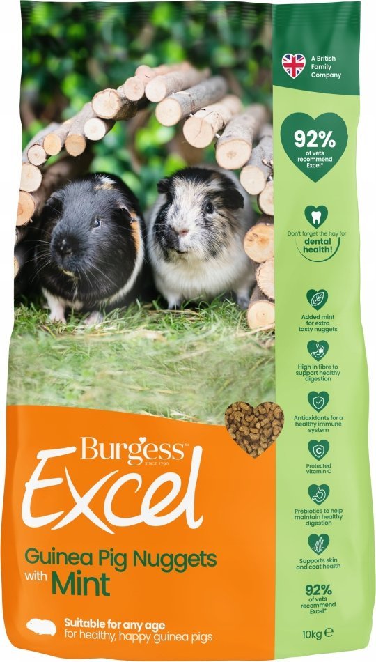 Burgess Burgess - Guinea Pig Nuggets with Mint - 10 kg (40013) /Small Animals /10000